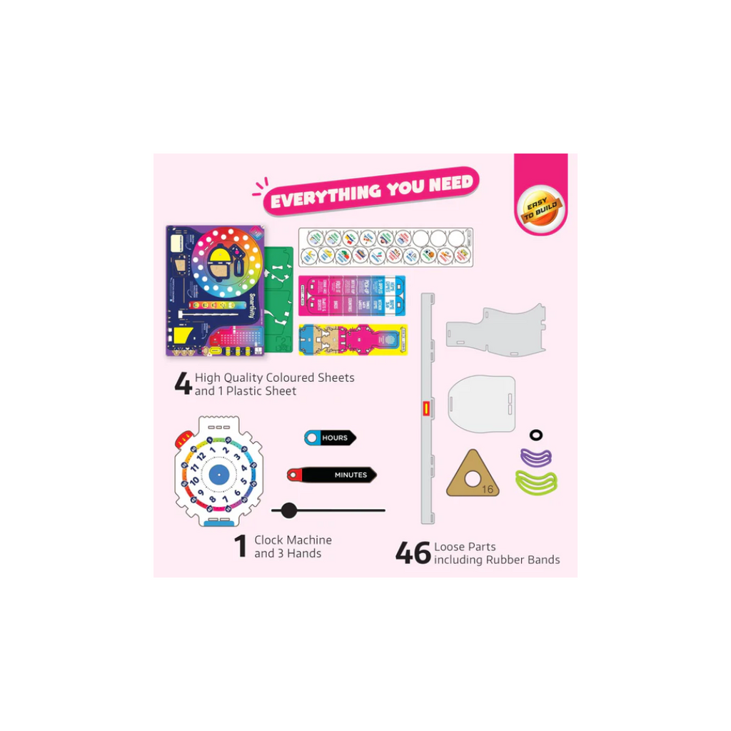 Smartivity DIY Interactive Clock with Stationary Organiser