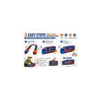 Fold Track Car Transporter Toy Truck with Race Track & 6 Die-Cast Cars