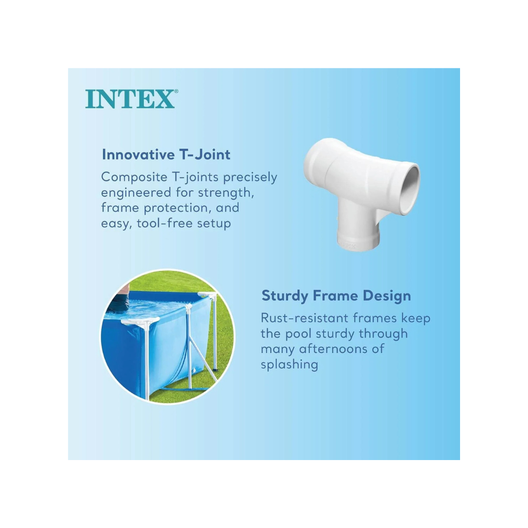 Intex 28272 Rectangular Frame Pool, Blue (9ft x6ft x2.5ft)