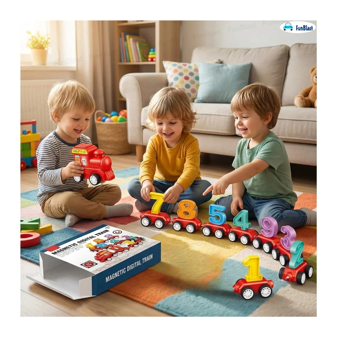 Magnetic Digital Number Train Toy – 21 Pcs Educational Learning Set for Kids 3+