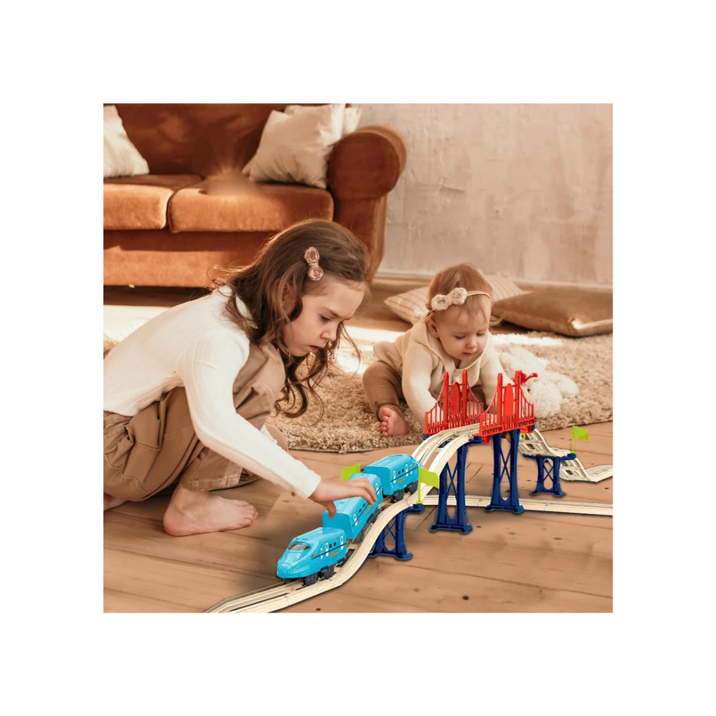 Luxury Funny Worlds Track City Railway Train Set, DIY Building Track