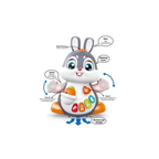 Hola Dancing Bunny Musical Interactive Crawling Toy Lights, Sounds & Learning Toy for Babies