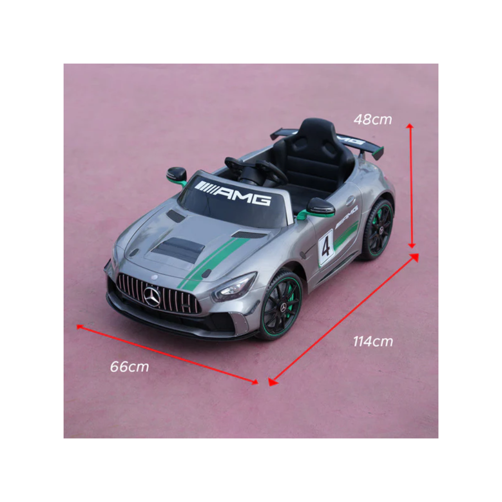 Emotorad Formula Fun Mercedes-Amg Gt4 Toy Ride-On Car (Silver)