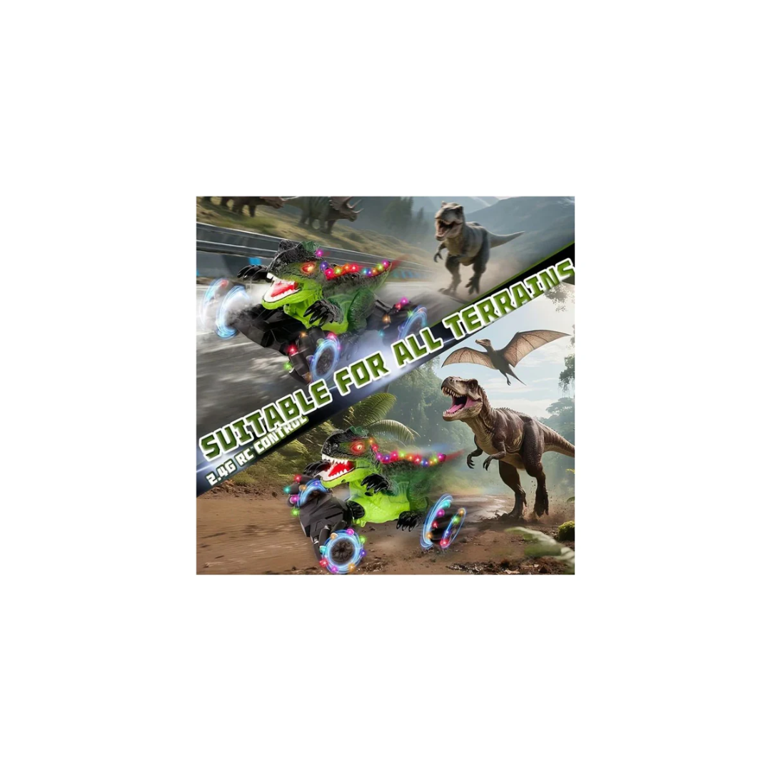 Rainbow Toys Ehtreme Stunt Performance Remote Control Dinosaur Light and Sound Assorted Color