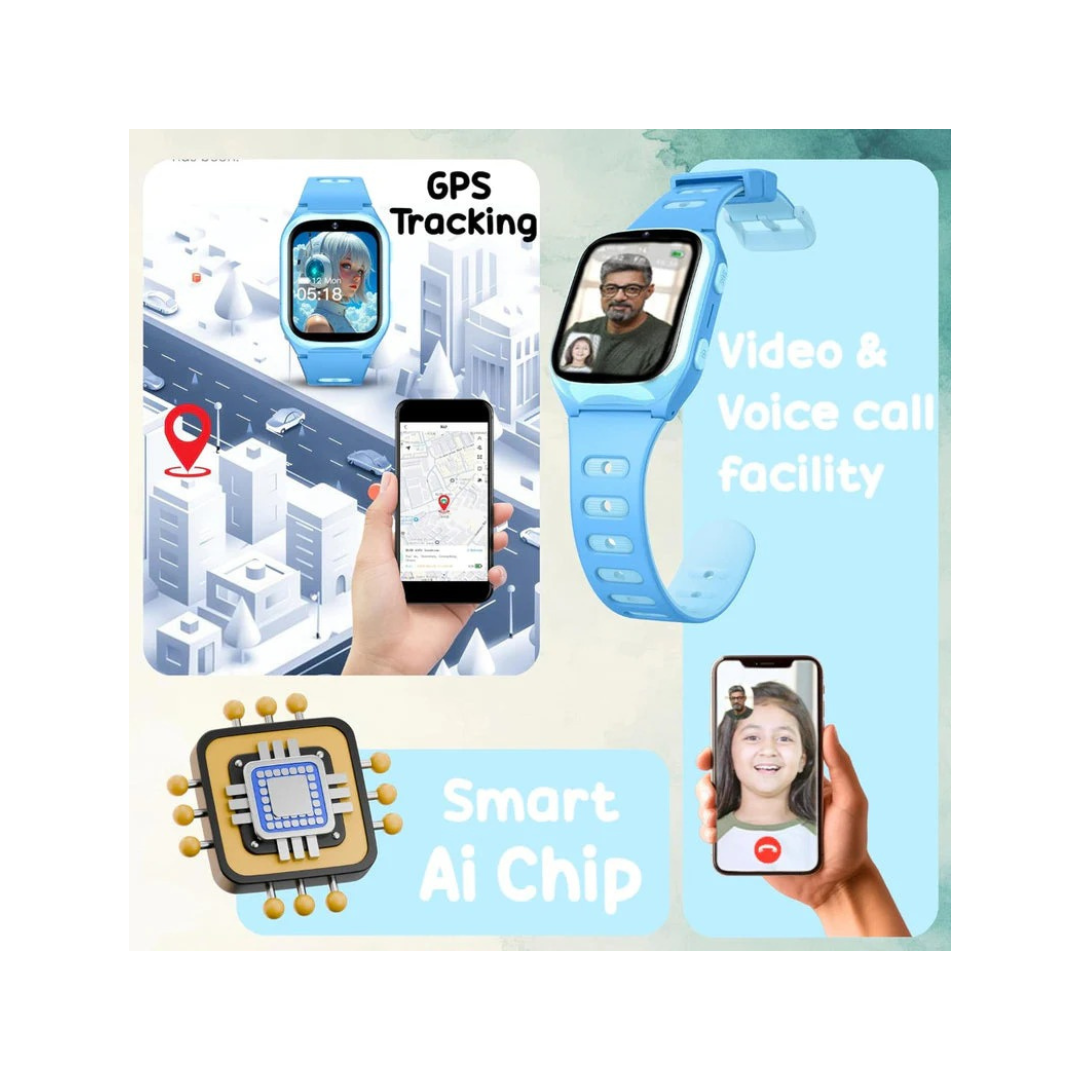 Spiky Chimera Android Smartwatch with Built in Jarvis AI Blue