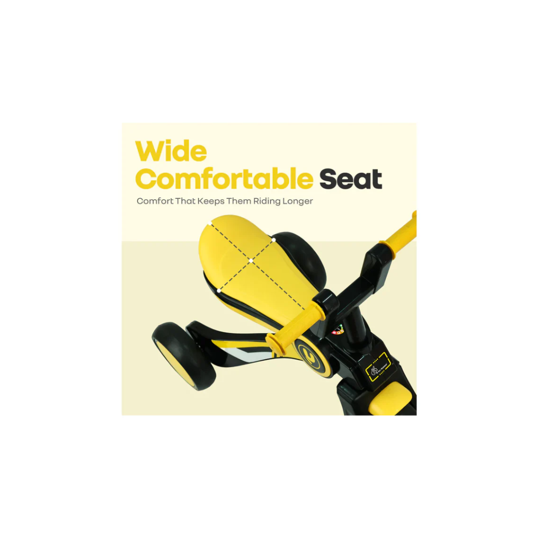 R for Rabbit Tiny Toes Y Ace Kids Tricycle (Yellow Black)