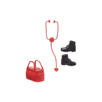 Mattel Barbie Paramedic Petite 12 Inch Fashion Doll with Brunette Hair, Stethoscope, Medical Bag & Accessories