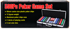 500 Pcs Poker Game Set with Aluminium Carry Case | 40mm Casino Size Poker Chips, Playing Cards & Dice