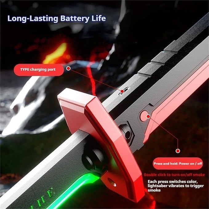 Rainbow Toys Sparkblade LED Sword with Smoke & Spark Effects with Sound Light Sabar