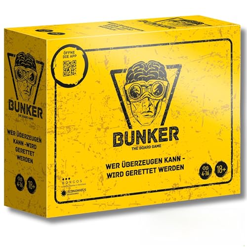 Bunker - Merciless Party Game for Adults from 18 Survival Only Through Strategy & Diplomacy | Black Humor, Bad Intrigues, Hard Decisions | 4-16 Players