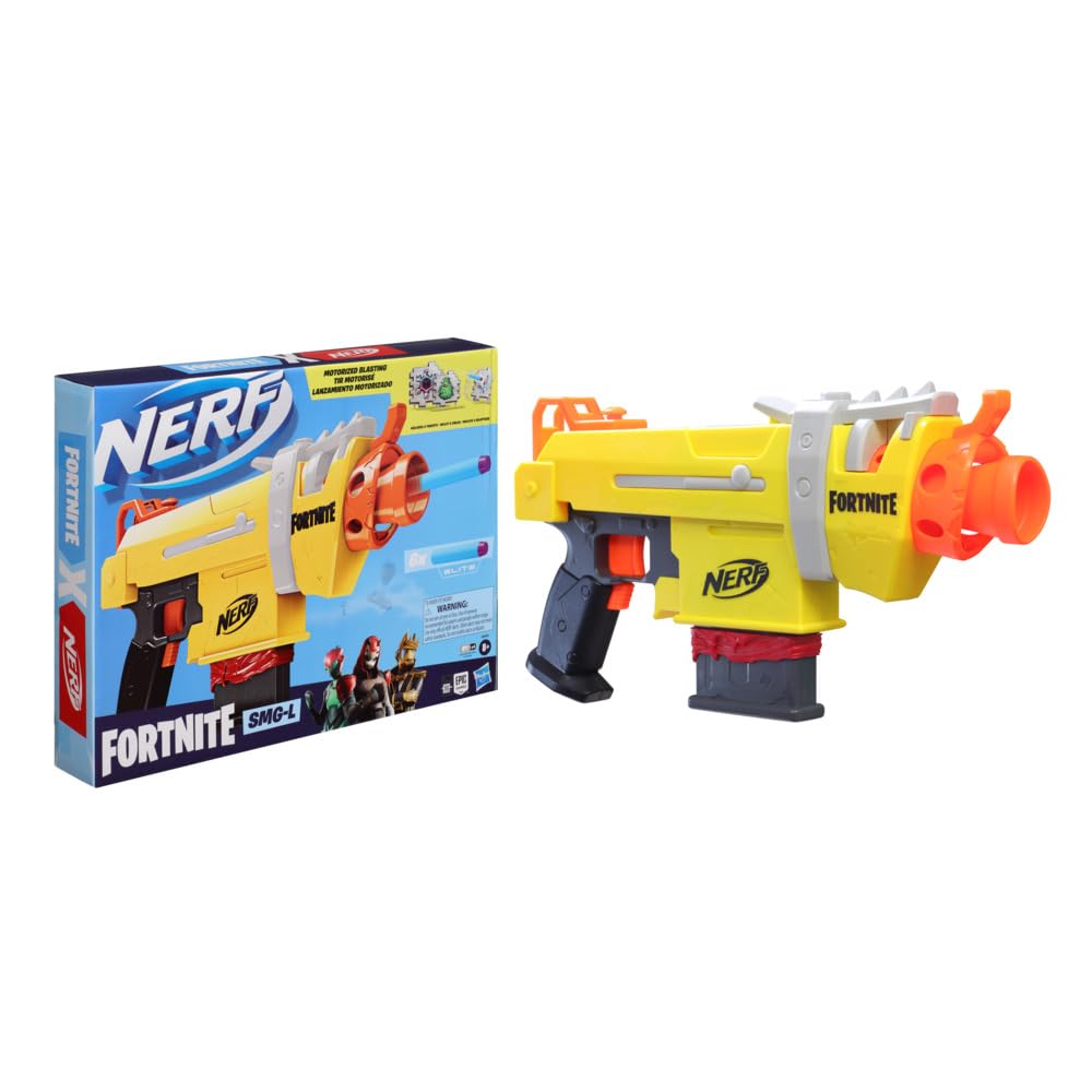 Hasbro Nerf Fortnite SMG-L Motorized Dart Blaster - Includes 3 Targets