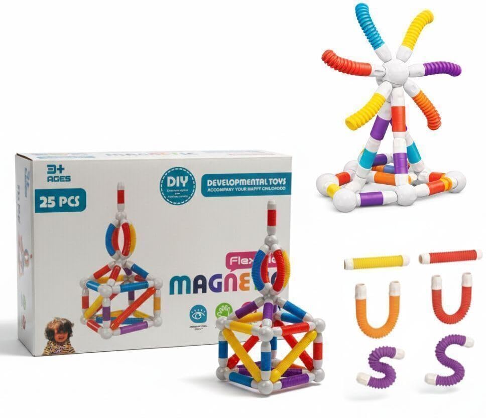 Flexible Magnetic Building Blocks Set 25pcs