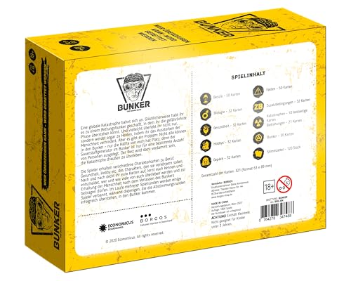 Bunker - Merciless Party Game for Adults from 18 Survival Only Through Strategy & Diplomacy | Black Humor, Bad Intrigues, Hard Decisions | 4-16 Players