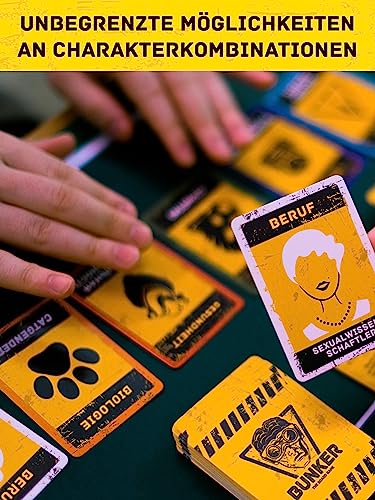 Bunker - Merciless Party Game for Adults from 18 Survival Only Through Strategy & Diplomacy | Black Humor, Bad Intrigues, Hard Decisions | 4-16 Players