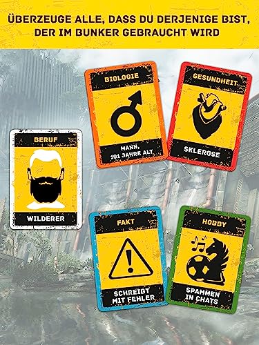Bunker - Merciless Party Game for Adults from 18 Survival Only Through Strategy & Diplomacy | Black Humor, Bad Intrigues, Hard Decisions | 4-16 Players