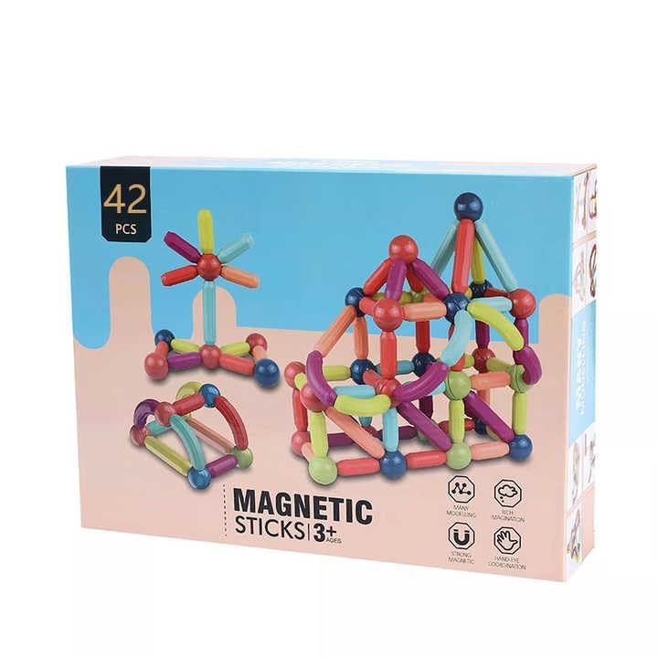 Dige 42 Pcs Colorful Magnetic Blocks Sticks