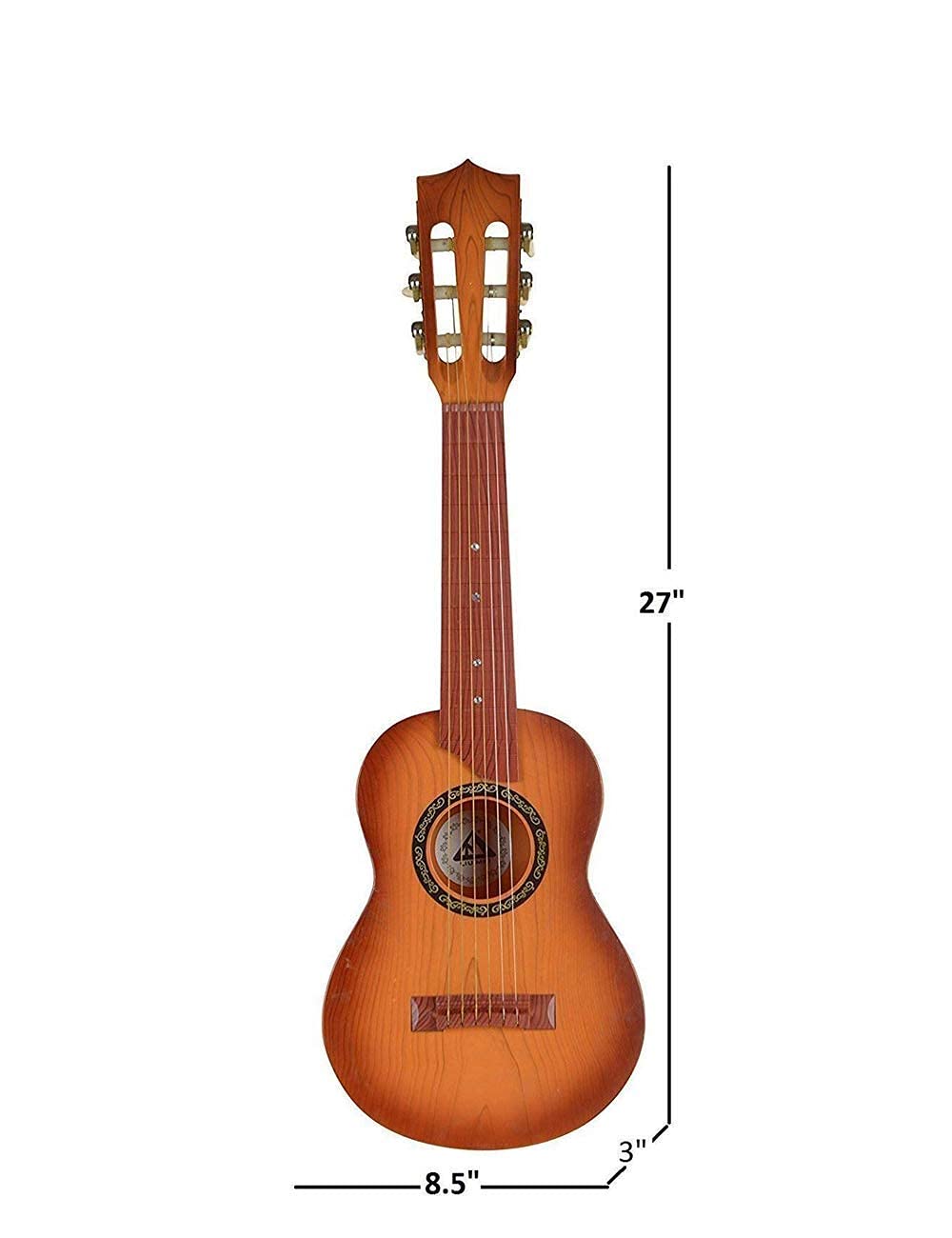 Rainbow Toys Guitar 6-String Wooden Finish Non-Electric Practice Guitar
