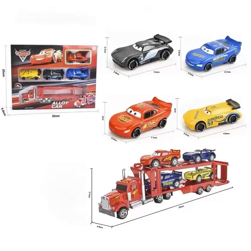 Alloy Series Pixar Cars Lightning McQueen  Set 5pcs