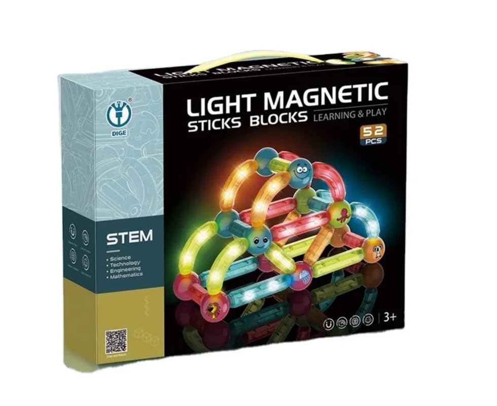 Dige Light Magnetic Sticks Blocks 52pcs