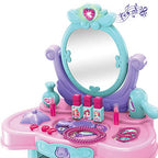 Xiong Cheng Girls Pretend Play Lovely Dressing Table Set with Music and Lights