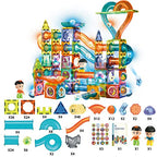 Dige Light Magnetic Tiles (202 Pcs) Building Blocks STEAM Educational Magnetic Marble Run