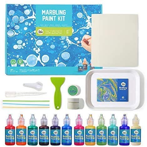 Toycra Jar Melo Marbling Painting Kit DIY Painting on Water Creative Art Set of 12 Colors