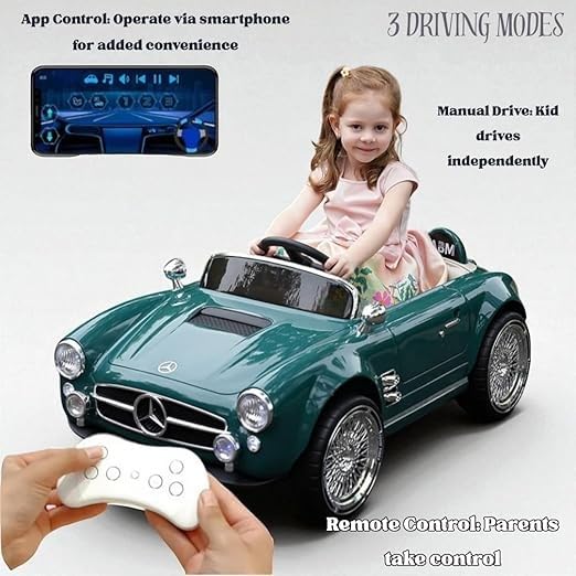 Rainbow Toys Battery Oprated AMR GT Sports Mercedes Car Green Teal