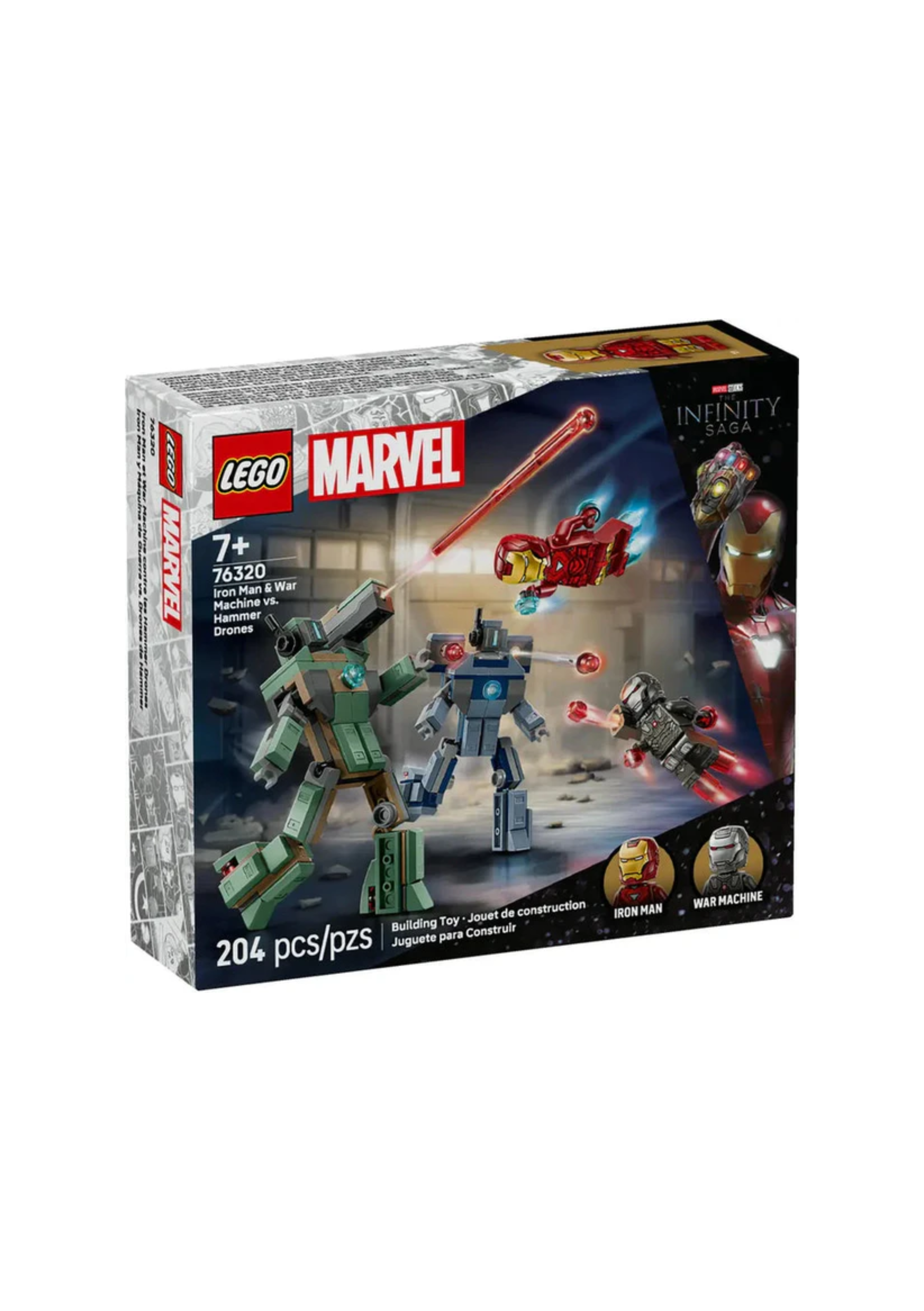 Lego 76320 Super Heroes Marvel Iron Man & War Machine vs. Hammer Drones (204 Pieces)