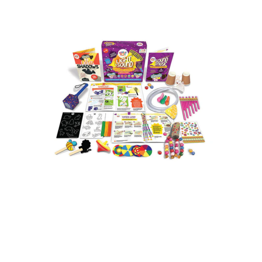 Geniusbox Light & Sound | Educational Activity Kit | 8 Science Projects