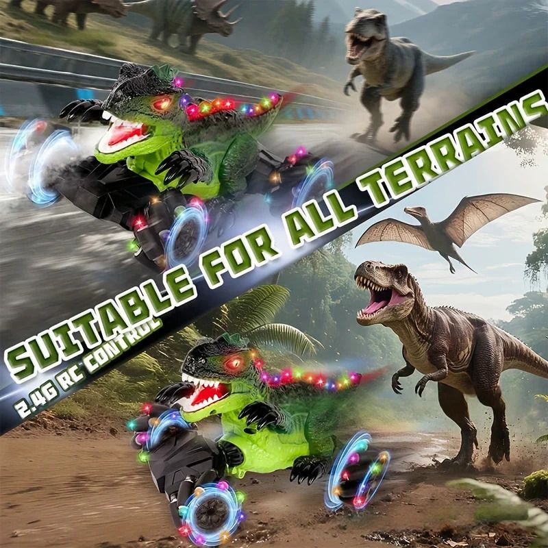 Rainbow Toys Ehtreme Stunt Performance Remote Control Dinosaur Light and Sound Assorted Color