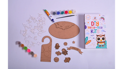 iLearnNGrow Teeny Tiny Space Theme DIY Name Plate Kit & Door Knob Kit