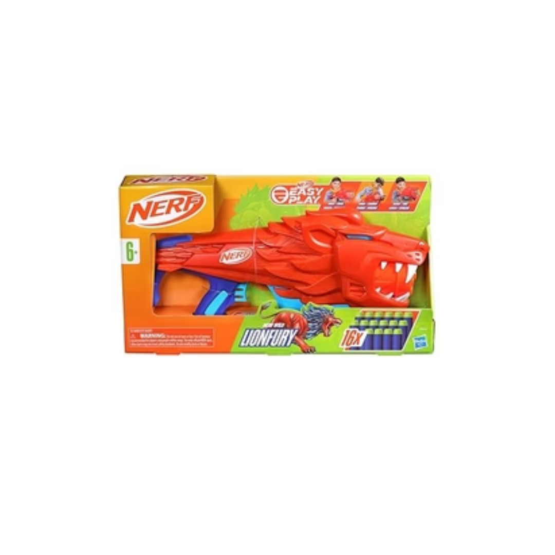 Nerf Junior Wild Lionfury, Easy Play Dart Blaster Gun