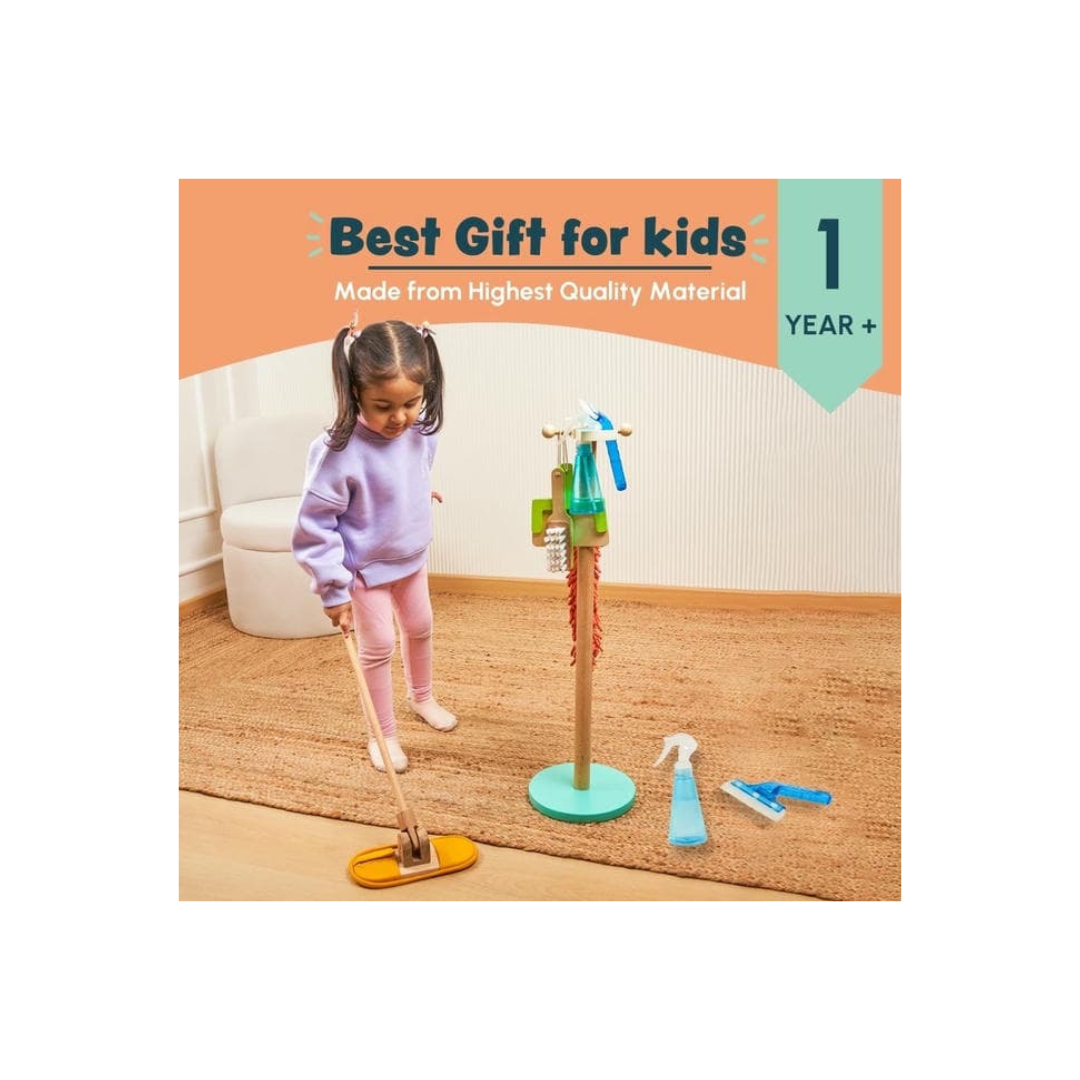 Curious Cub Wooden Cleaning Set