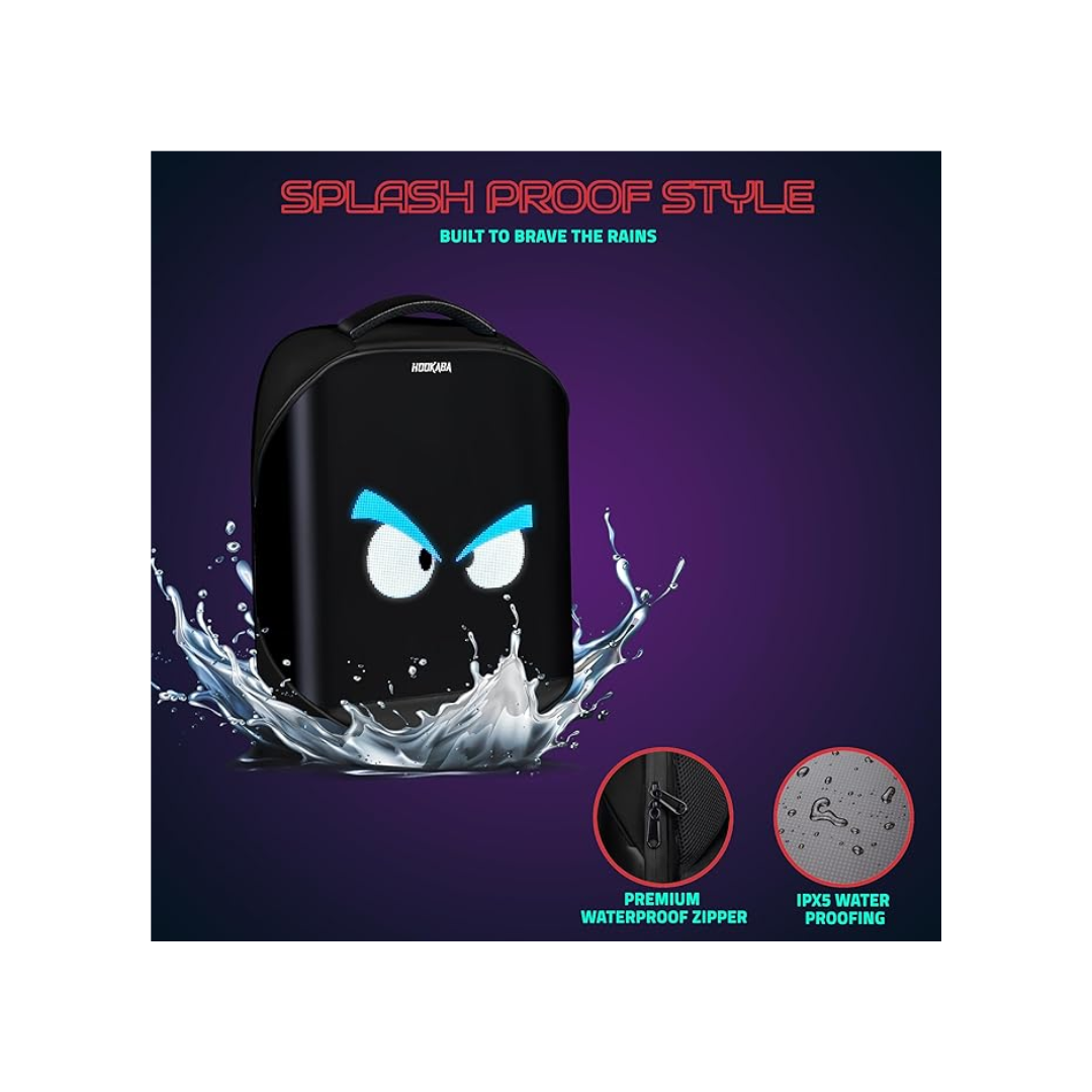Hookaba Tech Trend LED Backpack 20L Smart Display Bag App Controlled, Programmable Screen