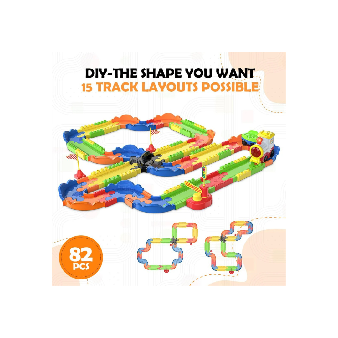 Mirana Block Rider Toy Train Set 82Pcs