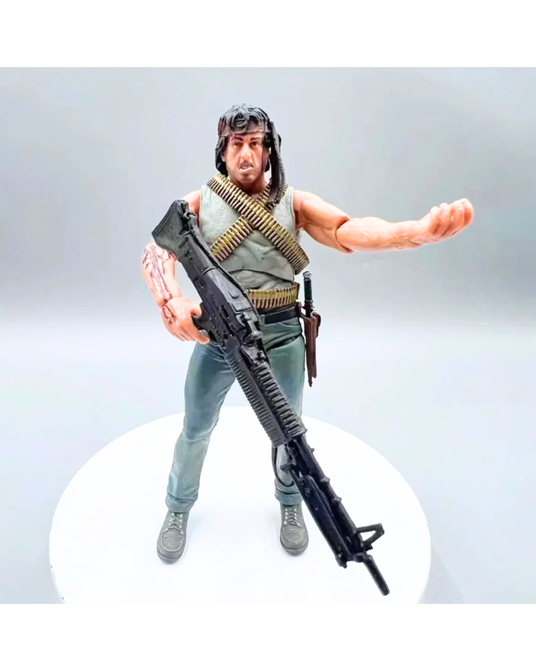 John J. Rambo First Blood Action Figure Collectible Premium Poseable Figure with Accessories