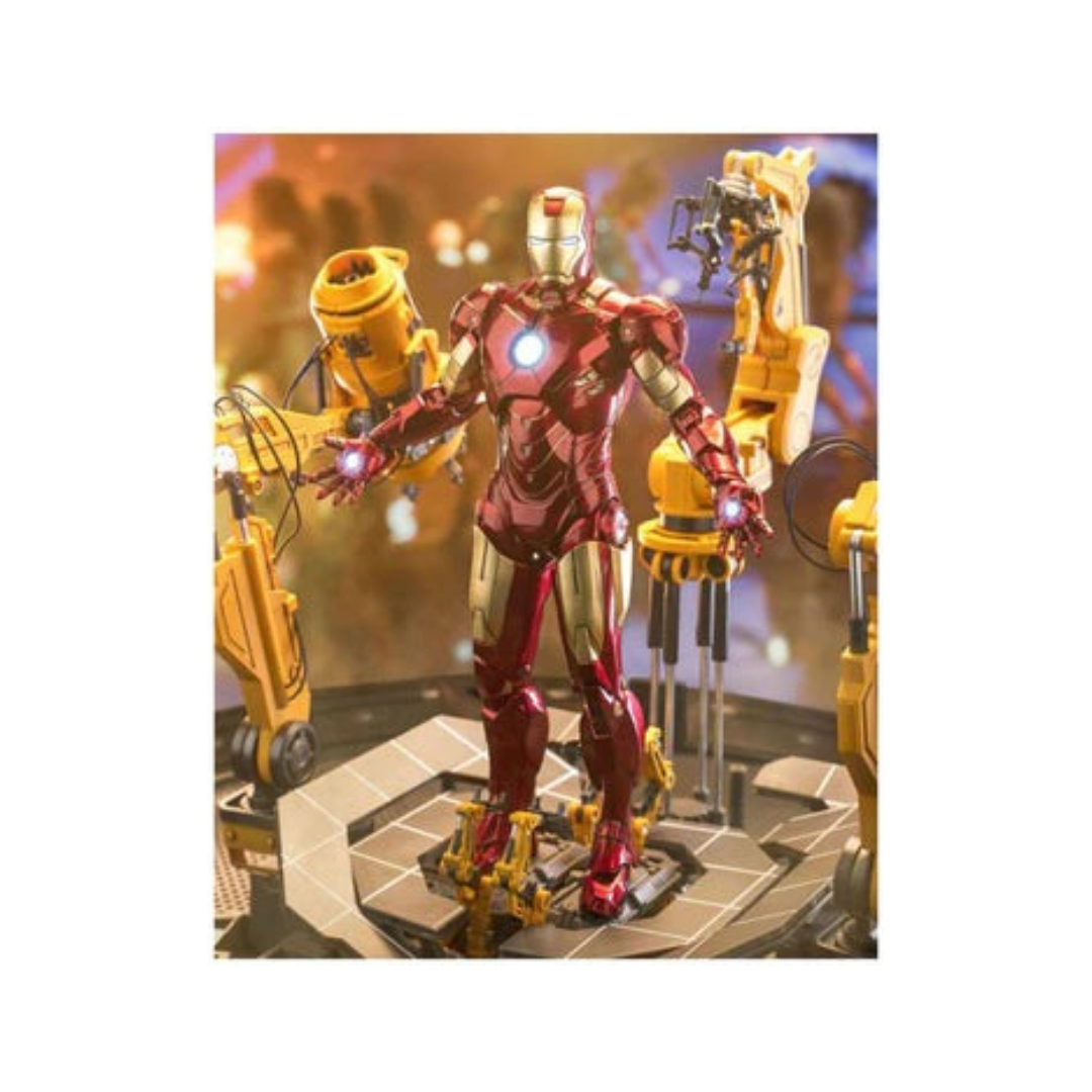 ZD Toys: Iron Man MK4 With Suit-Up Gantry - 7In Action Figure