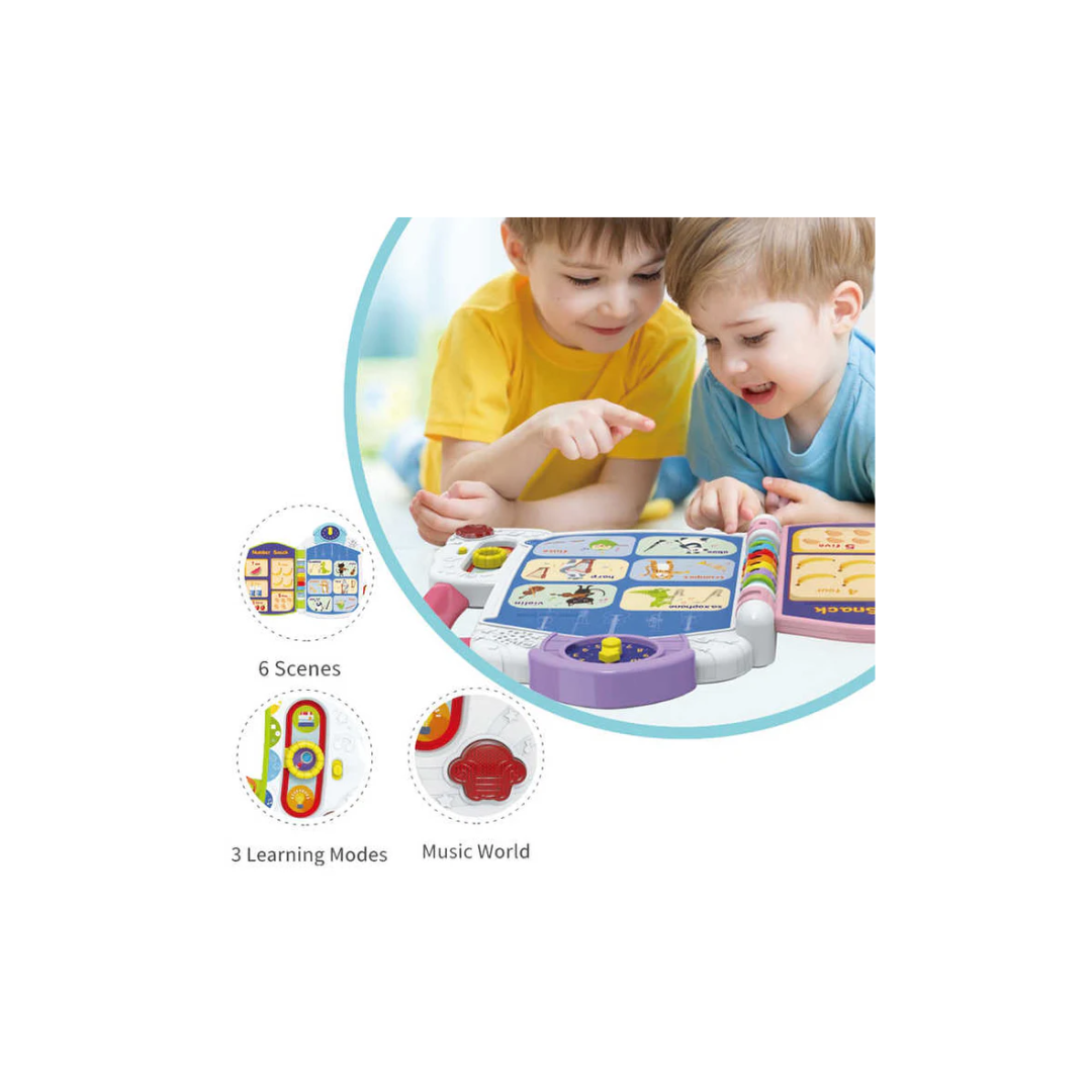 Kids Melody Preschool English Words Book Educational Learning Toys for Toddler