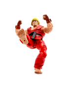 Street Fighter Ken Masters Action Figure 35 Points of Articulation Premium Collectible Figure Red