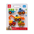 Hola Builder 4-WD Construction Truck 4 Pack Mini Construction Vehicle Toy Set for Kids