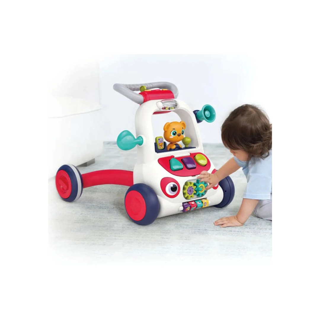 Hola Baby Walker with Activity Center Adjustable Speed Control Educational Push Walker