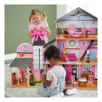 KidKraft Windmill Elevator 2-in-1 Wooden Barn & Dollhouse with Horse and Lights & Sounds, Over 3 Feet Tall