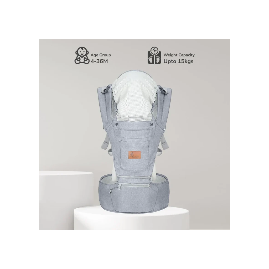 R For Rabbit Upsy Daisy Ergo 8-in-1 Hip Seat Baby Carrier Light Grey