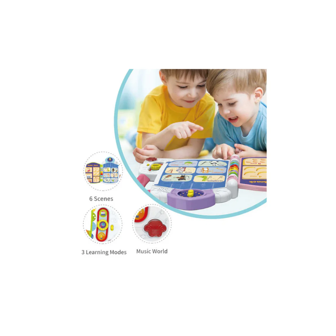 Kids Melody Preschool English Words Book Educational Learning Toys for Toddler