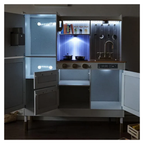 Wooden Luxury Neon Kitchen Set with Simulated Sound and Light