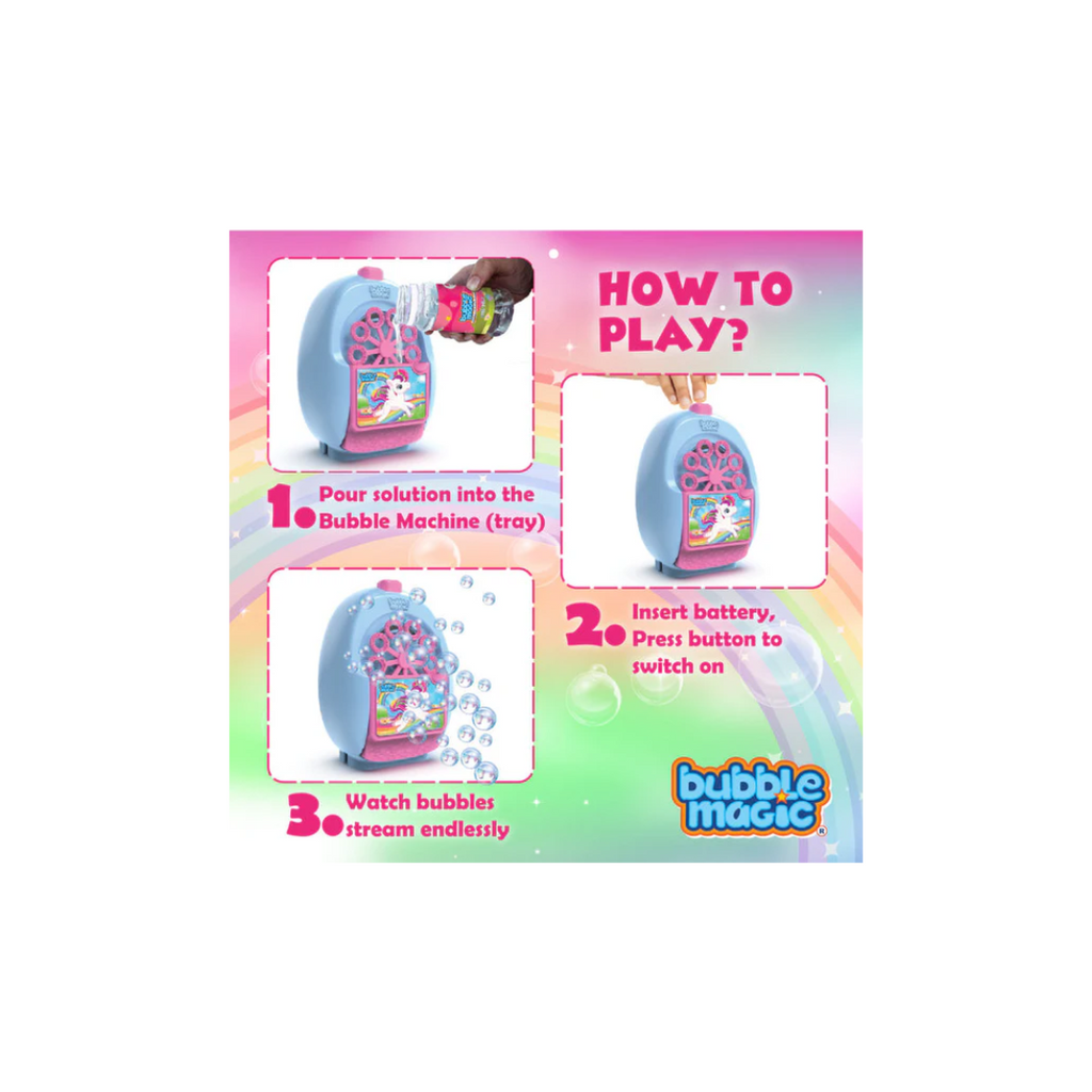 Win Magic Bubble Magic Bubble Machine For Kids Unicorn