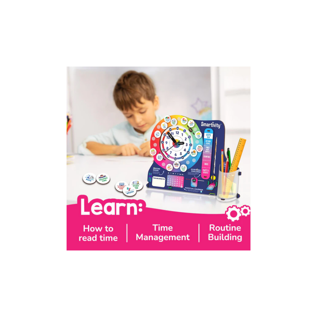 Smartivity DIY Interactive Clock with Stationary Organiser