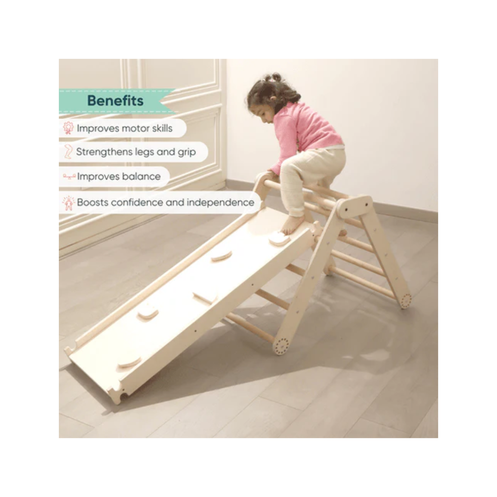 Curious Cub Wooden Transformable Pikler Triangle