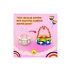 Kreeda DIY Rainbow Basket Making Kit  Circular & Rectangular DIY Wooden Basket Frames