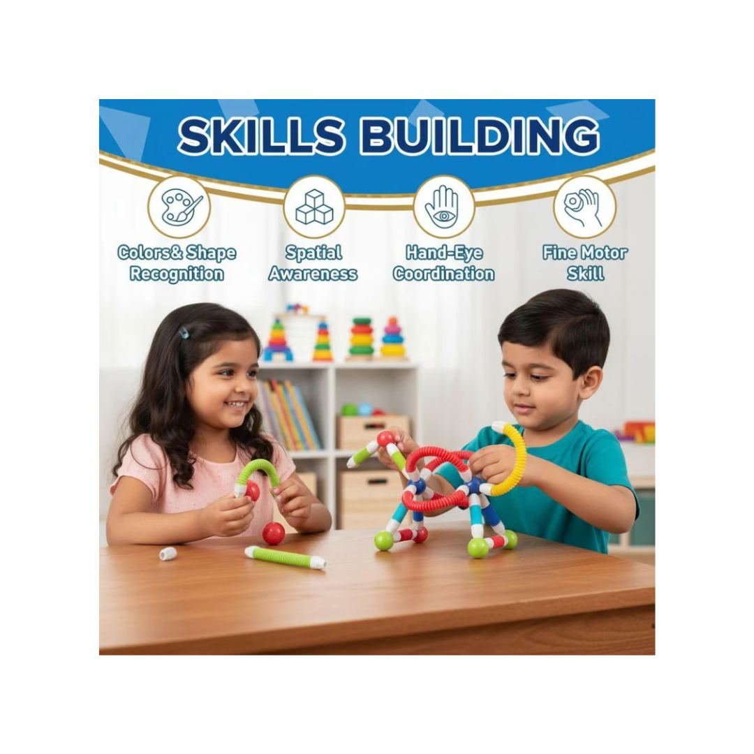 Rainbow Toys 2-Piece Flexible Magnetic Building Blocks Set 42pcs